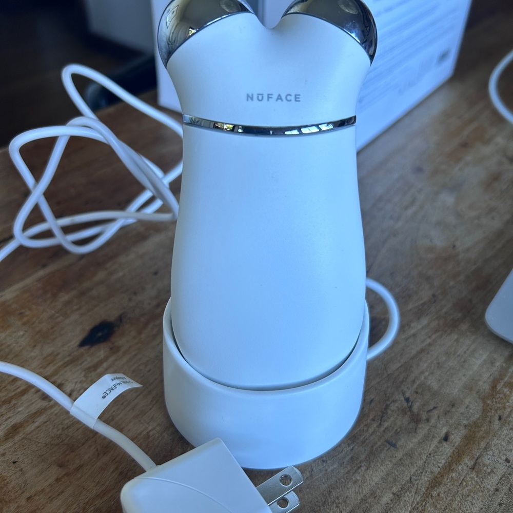 NuFace White and Silver Facial Toning Device